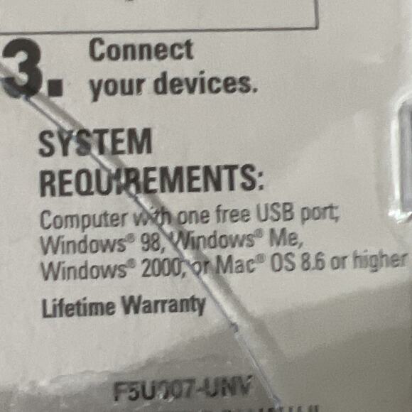 Belkin Pocket Hub USB Connector Up to 4 Devices Portable Builtin Cable Year 2001 - Picture 5 of 13